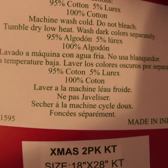 Xmas 2 Pack 18" x 28" Kitchen Towels NWT - Picture 3 of 4